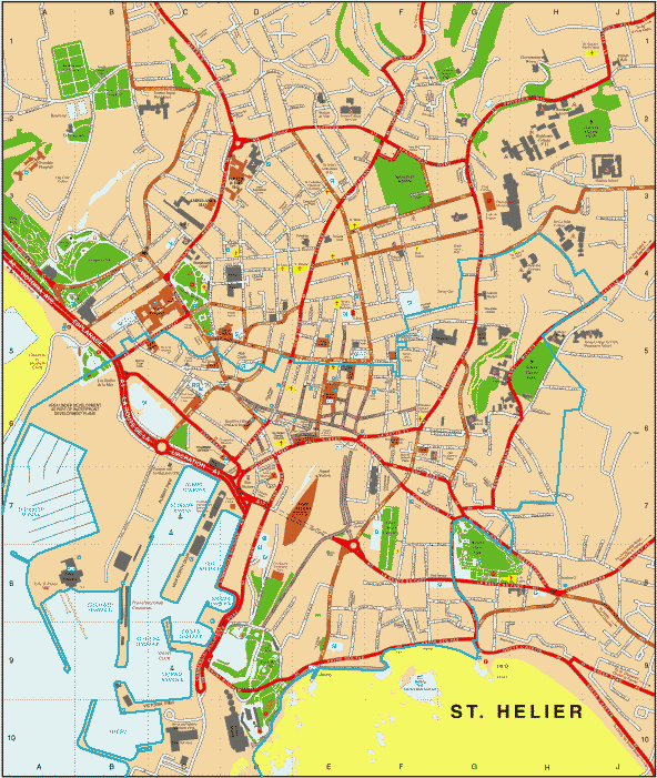 St. Helier map